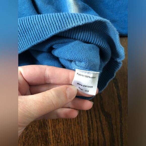 Elan Women’s OSFM Blue/White Tie-Dye Cotton Balloon Sleeved Sweater - EUC! - Picture 8 of 12